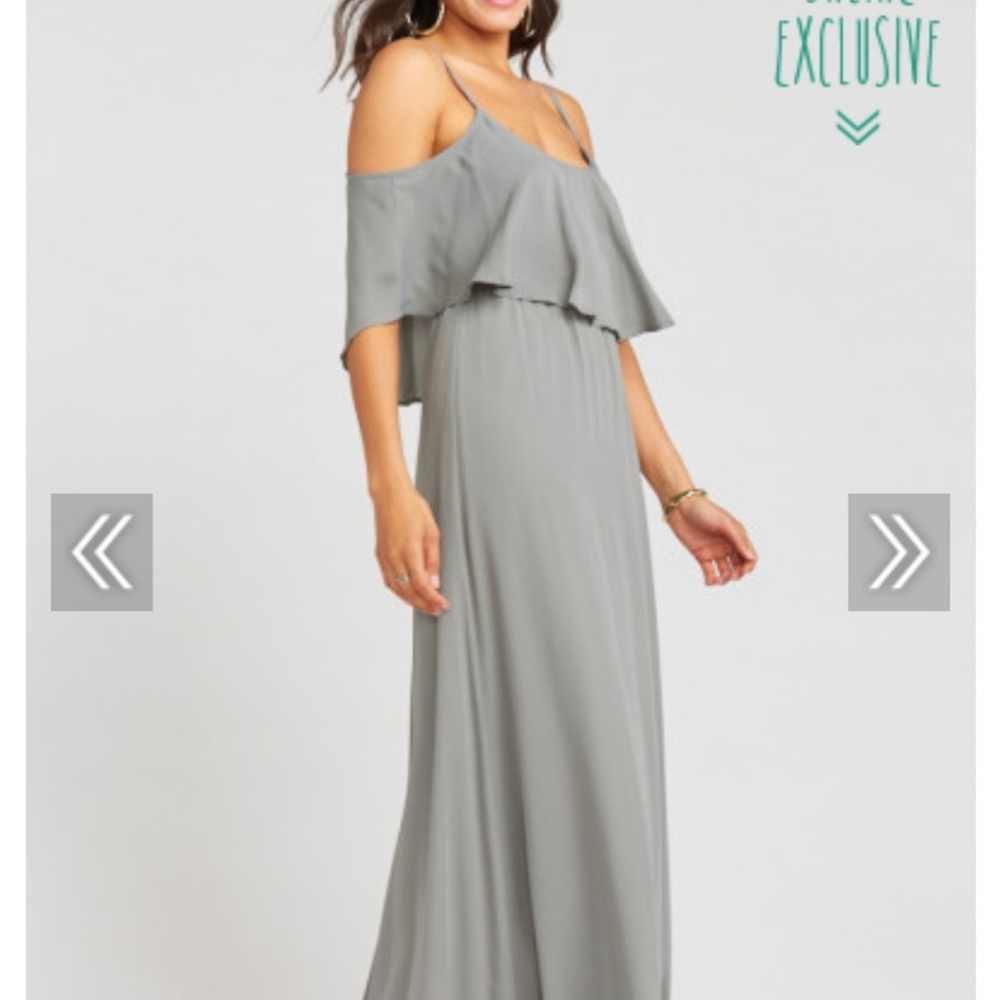 Show Me Your Mumu xs gray bridesmaids dress Charcoal color